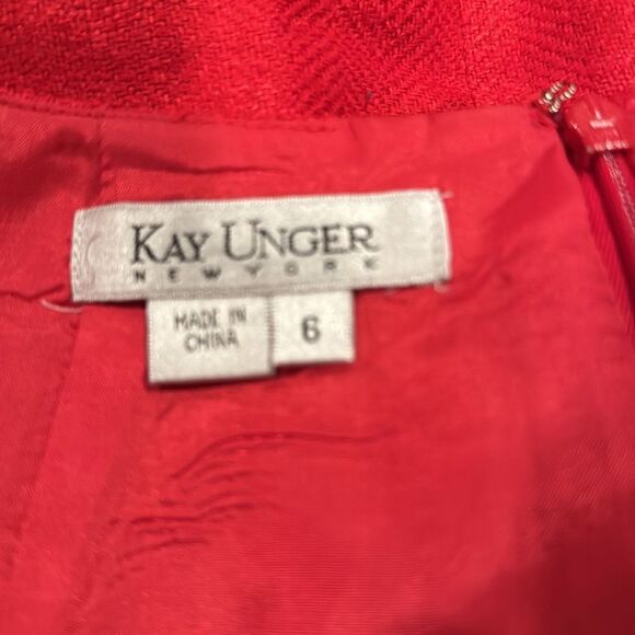 Kay Unger Red Mini Skirt Size 6 - Picture 6 of 6